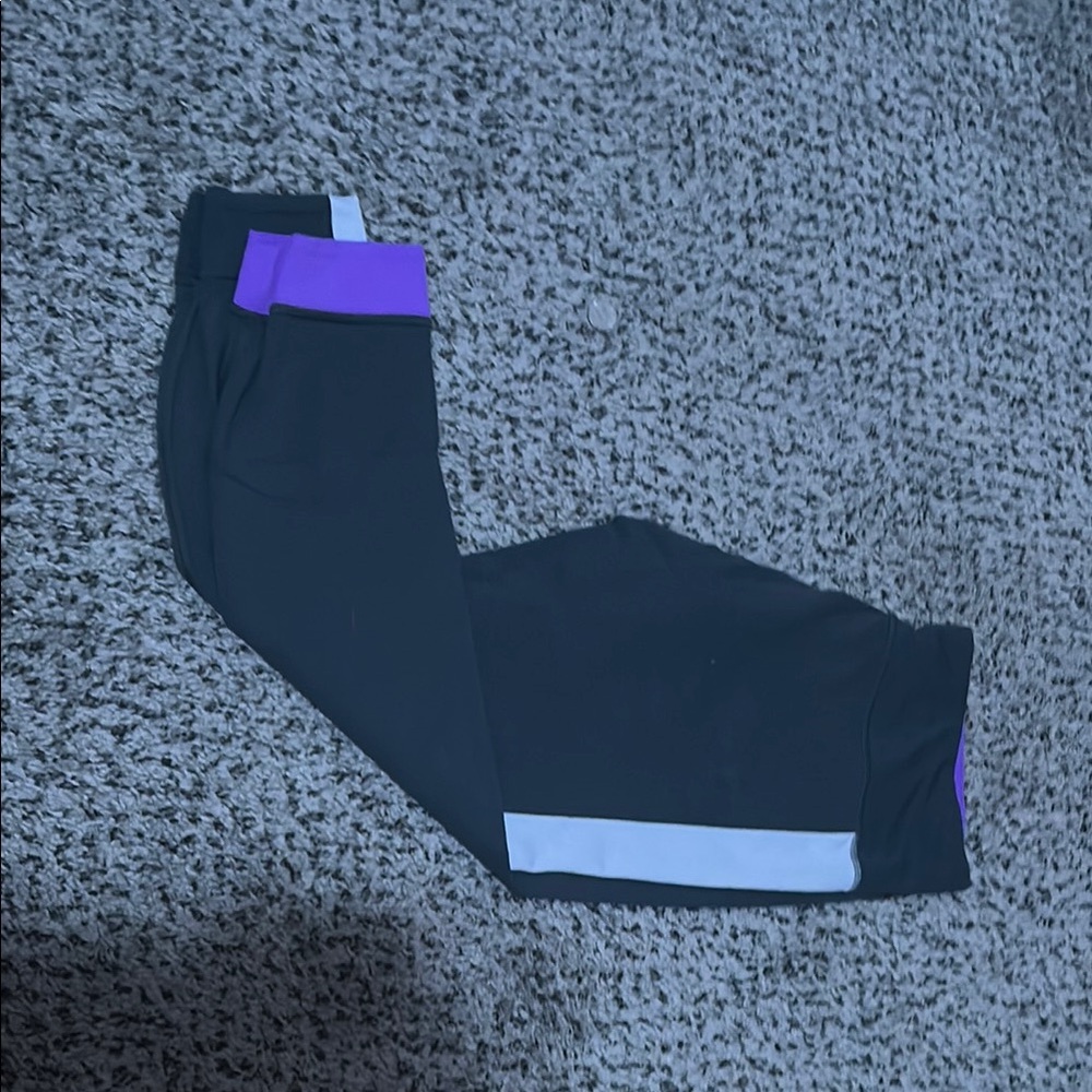 Lululemon Athletica Black and Purple Sweatpants